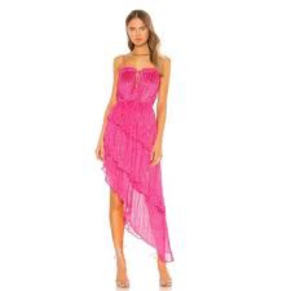 NWT Tularosa Camille Midi Asymmetrical Tiered Dress Sz-XS